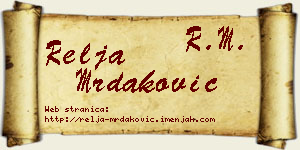Relja Mrdaković vizit kartica